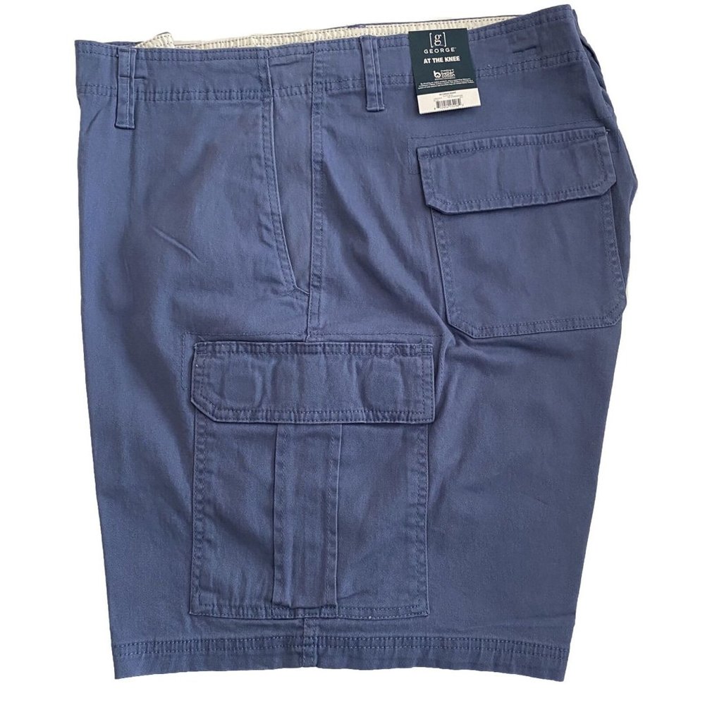 George Men’s Cargo Shorts Slate Blue 44 Waist